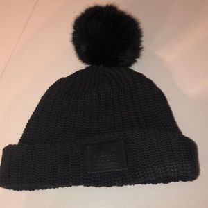 Black Pom Beanie
